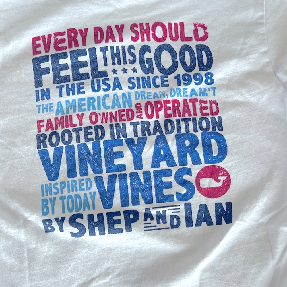 Vineyard Vines white long sleeve T-shirt.  Boys Medium (12-14)